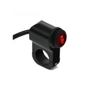 SPAMFAFGHQ Accessori Universali Interruttore Comando Manubrio Della Moto | Segnali Di Nebbia Pulsante Indicatore Luminoso Interruttore Controller Luce Moto(ROSSO)