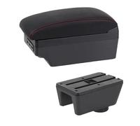 SPAMFAFGHQ Bracciolo Per Seat Per Ibiza Per Ibiza MK4 IV 6J 2008-2017 Design Interno Console Auto Scatola Bracciolo Di Archiviazione(E1 Linea Rossa)