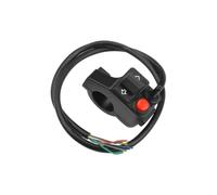 SPAMFAFGHQ Interruttore Controllo Manubrio Multifunzione Per Moto 3in1 | Moto Light Controller Indicatore Luminoso Pulsante Clacson Direzione(NERO)