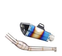 SPAMFAFGHQ Per Aprilia GPR125 GPR150 Scarico Moto Escape MOTO Tubo Di Collegamento Centrale Modificato In Acciaio Inox Con Catalizzatore DB Killer(Style D)