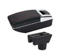 SPAMFAFGHQ Per Dodge Per Attitude Scatola Di Stivaggio Bracciolo Auto Accessori Interni Auto(A1 Nero rosso SENZA USB)