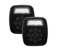 SPAMFAFGHQ Per Jeep Per Wrangler YJ TJ CJ Ecc Universale Per Auto 39 LED Bicolore Rosso + Bianco Fanale Posteriore Freno Retromarcia Indicatore Di Direzione(Affumicato)