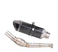 SPAMFAFGHQ Scarico Moto Escape MOTO Tubo Di Collegamento Centrale Modificato In Acciaio Inox Con Catalizzatore DB Killer Per Aprilia GPR125 GPR150(Style k)