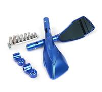 SPAMFAFGHQ Specchietto Retrovisore Universale Per Manubrio Da Moto Da 7/8" Adattatore Per Specchietto Retrovisore Laterale Posteriore(Blu)