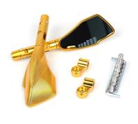 SPAMFAFGHQ Specchietto Retrovisore Universale Per Manubrio Da Moto Da 7/8" Adattatore Per Specchietto Retrovisore Laterale Posteriore(Oro)