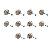 Spamietz 10 pezzi di ricambio accessorio di riparazione del movimento di ricambio per orologio al quarzo con asta per rotonda 762