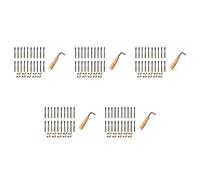 Spamietz 100 Pezzi Serie Chiodi di Perno di Regolazione e 100 Pezzi Serie di Rivetti con Chiave di Regolazione A Forma di L per Strumento a Corde Musica Arpa Piccola Arpa Lira