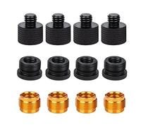 Spamietz 12 pezzi Mic Thread Adapter Set Mic Stand Adapter 5/8 Femmina a 3/8 Maschio e 3/8 Femmina a 5/8 Maschio Adattatore Vite