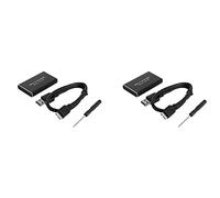 Spamietz 2X MSATA a USB 3.0 SSD Enclosure External Hard Disk Box Storage Case Adapter per 30X50mm 30X30mm MSATA SSD