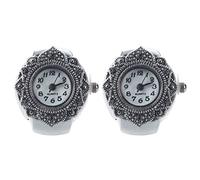 Spamietz 2X Tibetano Argento Lady Finger Ring Watch 0,87 Pollice Caldo, Argento tibetano, Argento tibetano