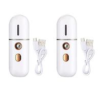 Spamietz 2X Vaporizzatore Facciale Portatile, Umidificatore Facciale Mini USB, Spruzzatore Facciale Nano, Macchina Spray per Nebulizzazione Un Vapore per Il Viso Un Portata di Mano