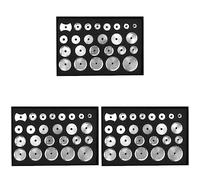 Spamietz 75 Pezzi Orologio Posteriore Caso Metallo Alluminio Più Vicino Stampa Matrici Strumento di Riparazione Orologio, argento