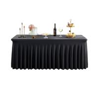 Spandex Elasticizzato Copritavola Gonna Stile Da Trestle Rettangolare Tovaglia