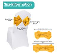Spandex Sedia Fascia Fiocchi per Matrimoni - Elasticizzato Fusciacche 8 Colori 1
