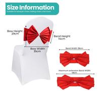 Spandex Sedia Fascia Fiocchi per Matrimoni - Elasticizzato Fusciacche 8 Colori 1