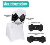 Spandex Sedia Fascia Fiocchi per Matrimoni - Elasticizzato Fusciacche 8 Colori 1