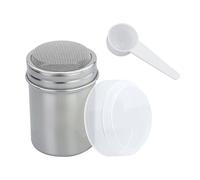 Spandicacao a velo con spargicacao fresco, spargitore per cappuccino, shaker in acciaio inox, copertura per zucchero a polvere, spargisale, caffè, zucchero, sale, cacao, con 1 cucchiaio dosatore