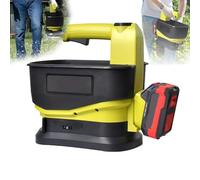 Spanditore portatile senza fili, doppio uso da 5,5 litri per semi di erba e sabbia invernale, copertura a 140° e 6 marce regolabili per semi di erba, mangimi e fertilizzanti, cura del prato spargitore