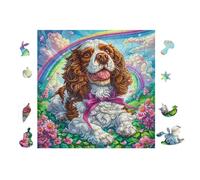 Spaniel Puppy with Bow Tie Rompicapo 100 Pezzi Puglia Per Adulti Cartone Spesso Resistente Per Tempo Libero E Passatempo Da Passatempo Con Poster Incluso Top Vendita 28x28cm