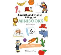Spanish and English Bilingual Minibooks - My First Words: Minilibros para aprender las primeras palabras en español e inglés. ¡Incluye un puzle!