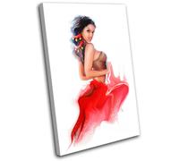 Spanish Dancer Performing SINGLE TELA parete arte foto stampa