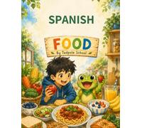Spanish Food Activity Book: Coloring, Tracing, Word Search, Mazes and Puzzles - First Spanish Words for Kids Ages 3-7