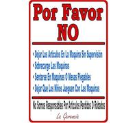 Spanish Laundromat Rules Sign Vintage Tin Sign with Machine Use Instructions for Commercial Laundry 8 X 12
