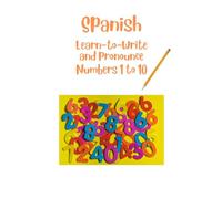 Spanish Learn-to-write numbers 1 to 10