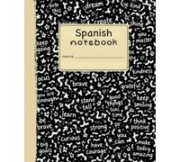 Spanish Notebook: Wide Ruled | 7.5 x 9.25 | 120 Pages | Homeroom Composition Edition | Chalk Dust & Bubblegum Soles™