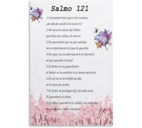 Spanish Salmo 121 Quote Canvas Wall Art Modern Typography Print Inspirational Poster for Room Decor Living Room Bedroom Office(Framed,16x24inch(40x60cm))