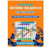 Spanish Word Search: Puzzle Book With 3000+ Spanish Words, Large Print, Fun & Engaging!