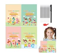 Spanish Writing Practice Workbook Reusable Handwriting Book Kids Character