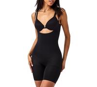 Spanx Open-bust Mid-thigh Bodysuit, Donna, Very Black, XXL