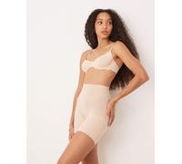 SPANX - Seamless Power - Pantaloncini a mezza coscia beige senza cucitura con fascia in vita antiscivolo-Neutro XL