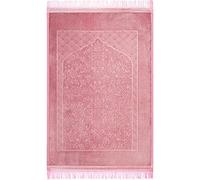 spar-home Tappeto da preghiera per donne - Tappeto morbido per preghiera Salah Tessuto spesso Tappetino da preghiera per adulti e bambini, ideale come tappetino da bagno (rosa)