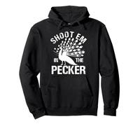 Spara a Em nella Caccia al Pavone di Pecker Hunter Felpa con Cappuccio