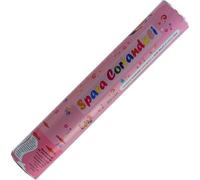 Spara Coriandoli 30 cm Graziano Rosa con Stelle Filanti per Nascite e Battesimi
