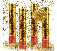 Spara Coriandoli*4, Taozoey Cannone Coriandoli D'oro*4, Spara Coriandoli Matrimonio,Coriandoli Cannoni Popper, Spara Coriandoli Laurea, Confetti per Compleanno, Tubo Sparacoriandoli
