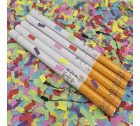 Spara coriandoli biodegradabili - 25 coriandoli multicolore, 80 cm, per matrimoni, Halloween, Natale, effetti da bar e palcoscenico