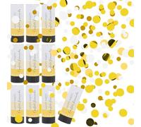 Spara Coriandoli Matrimonio, ACTOYS 10 Pezzi Sparacoriandoli Laurea, Cannoni di Coriandoli, Party Poppers Biodegradabile, per Compleanni, Lauree, Forniture per Feste di Matrimonio