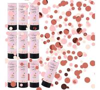Spara Coriandoli Matrimonio, ACTOYS 10 Pezzi Sparacoriandoli Laurea, Cannoni di Coriandoli, Party Poppers Biodegradabile, per Compleanni, Lauree, Forniture per Feste di Matrimonio
