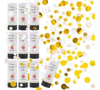 Spara Coriandoli Matrimonio, ACTOYS 10 Pezzi Sparacoriandoli Laurea, Cannoni di Coriandoli, Party Poppers Biodegradabile, per Compleanni, Lauree, Forniture per Feste di Matrimonio