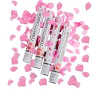 Spara Coriandoli Petali Rosa, RosyFate 4 x Cannone Sparacoriandoli 40cm, Tubi Coriandoli Carta, Coriandoli Popper, Bombe di Coriandoli, per Matrimoni, Festa Compleanno, Laurea