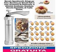Sparabiscotti,Siringa x Dolci,Macchina x Biscotti Fatti in Casa, 20 Trafile