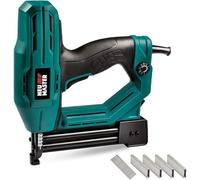 Sparachiodi Elettrica - NEU MASTER Graffettatrice con 200 Graffe e 800 Chiodi, Preselezione Elettronica Della Forza di Impatto, Naso di Sicurezza,cavo di Alimentazione Lungo 2 m