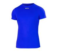 SPARCO 002204 T-SHIRT B-ROOKIE AZZURRA A COLLO BASSO SOTTOTUTA 100% COTONE