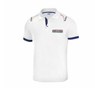 Sparco Polo Martini Racing Ricamata Cotone Piquet Bianco XL
