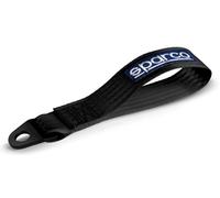 SPARCO 01638NR GANCIO TRAINO NERO A NASTRO FIA - CON FORO PERNO DA 16MM - 2000KG
