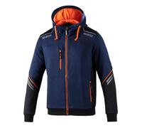 Sparco 02414BMAF Felpa Lavoro Cappuccio Tech Zip Intera Colorado Blu