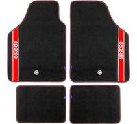 Set 4 Tappetini Universali Sparco Nero E Rosso